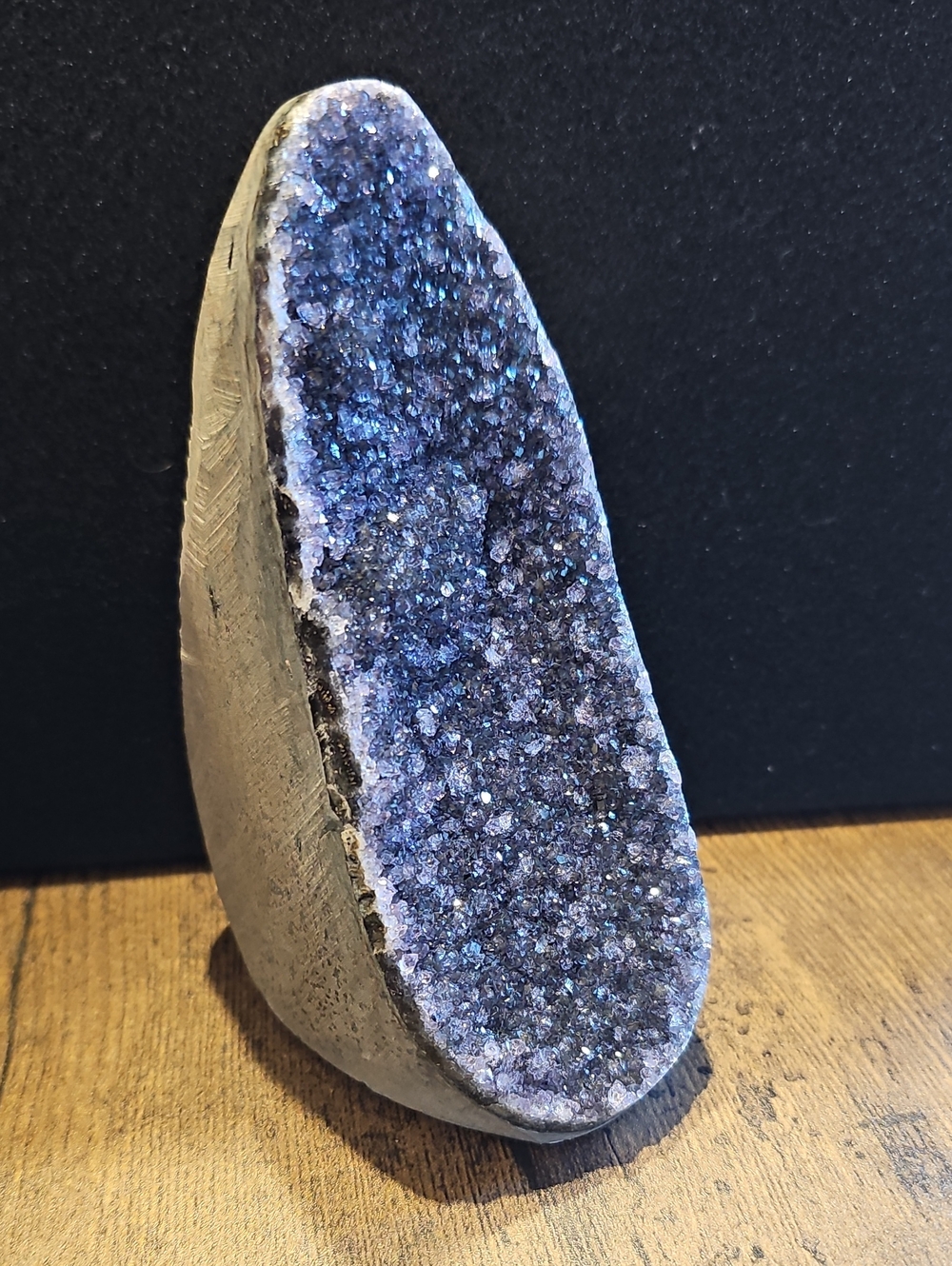 Amethyst Cutbase From Uruguay - Crystal Cluster - Purple Druzy Display - Picture 3 of 12